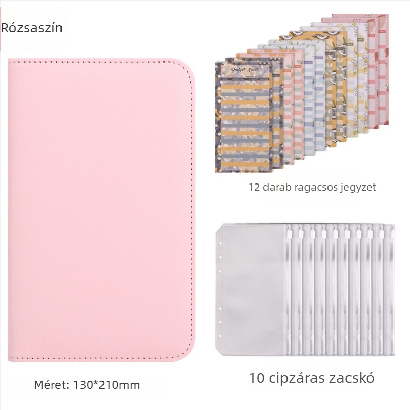 Lipai A6 PU kártyatartó cipzárral, anti-demagnetizációs ID-nyílás, nagy kapacitású jogosítvány-tároló, több kártyatartó rekesz, nőknek