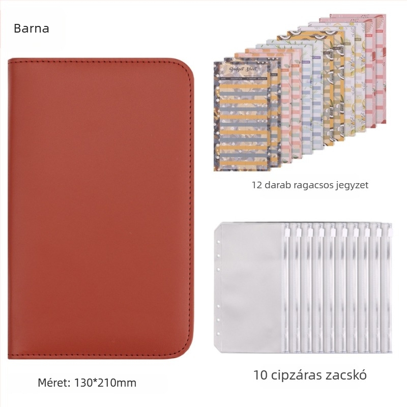 Lipai A6 PU kártyatartó cipzárral, anti-demagnetizációs ID-nyílás, nagy kapacitású jogosítvány-tároló, több kártyatartó rekesz, nőknek