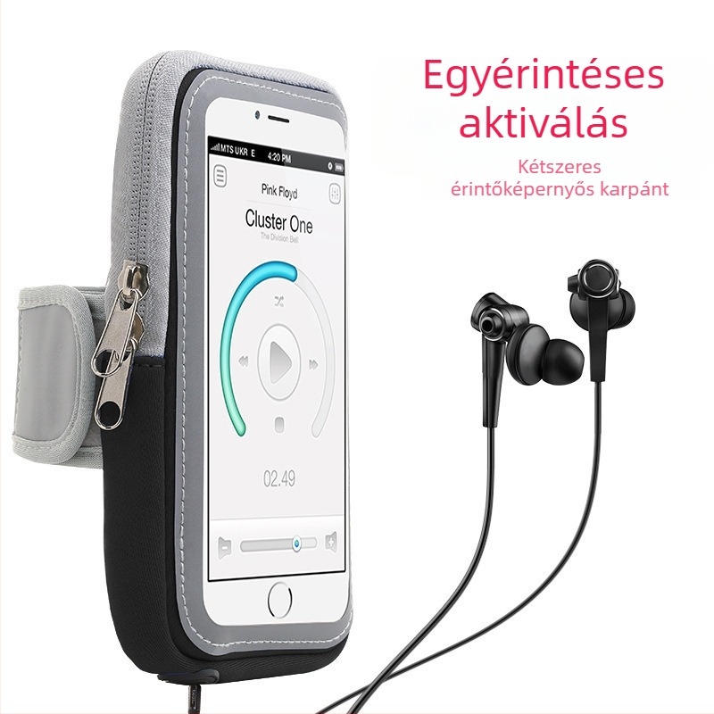 Futáshoz karos telefontáska – vízálló, érintőképernyővel, kompatibilis iPhone Plus