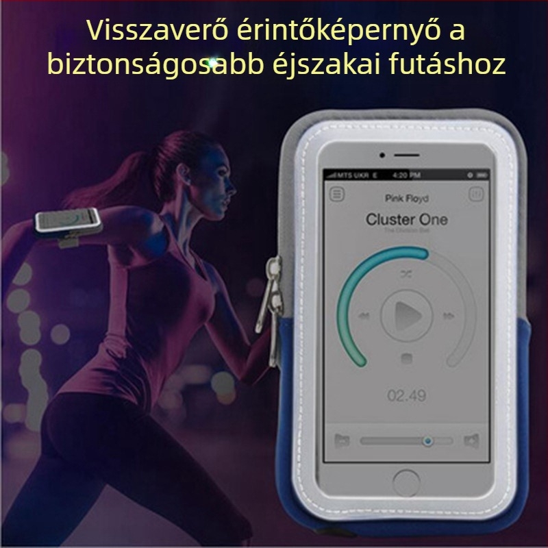 Futáshoz karos telefontáska – vízálló, érintőképernyővel, kompatibilis iPhone Plus