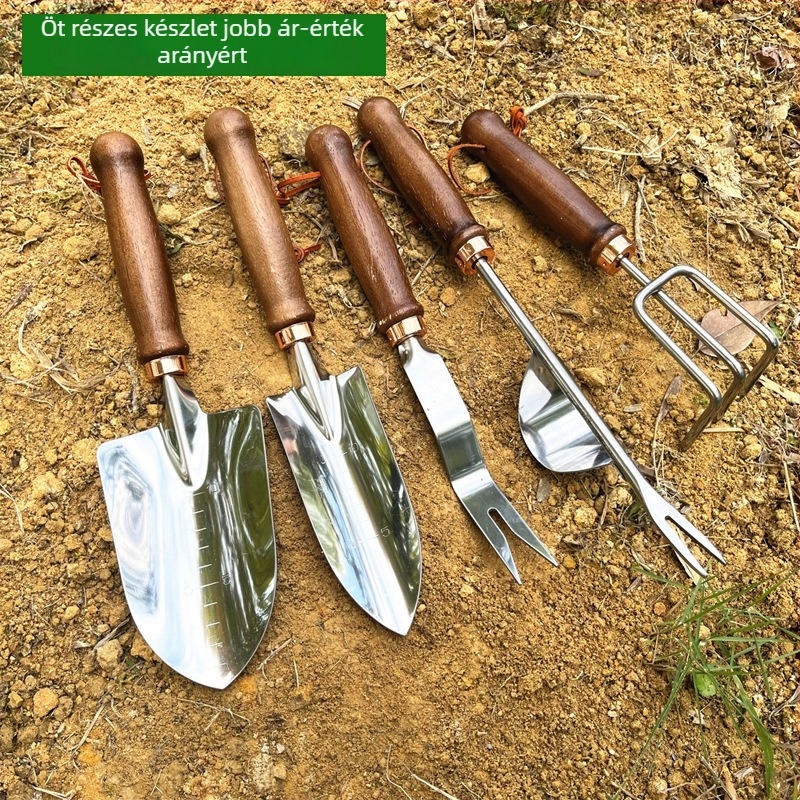 Kerti lapát rozsdamentes acélból, fa nyéllel, BD-GT088, kertészkedéshez, növényeknek cserepben és háztartási használathoz (feldolgozás testreszabható: Igen)