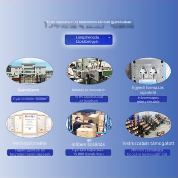 DC5521 tápegység hosszabbító kábel – világításhoz, felügyeleti kamerákhoz és set-top boxokhoz