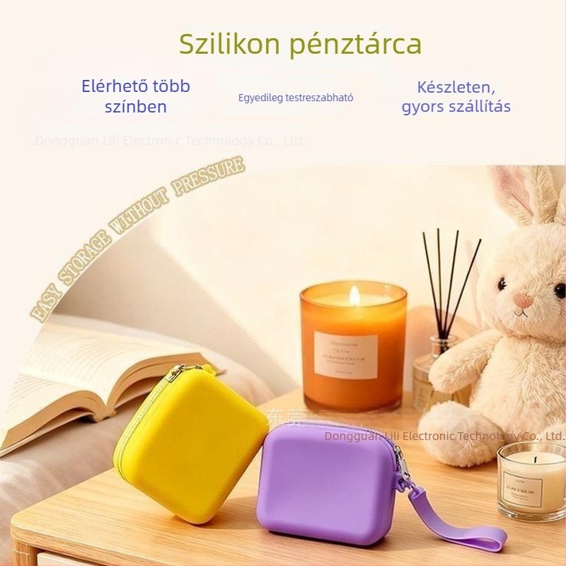 Szilikon érmetáska - vízálló, otthoni tároláshoz, utazási stílus