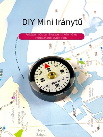 DIY mini iránytű készlet — hordozható, könnyű kültéri kiegészítő