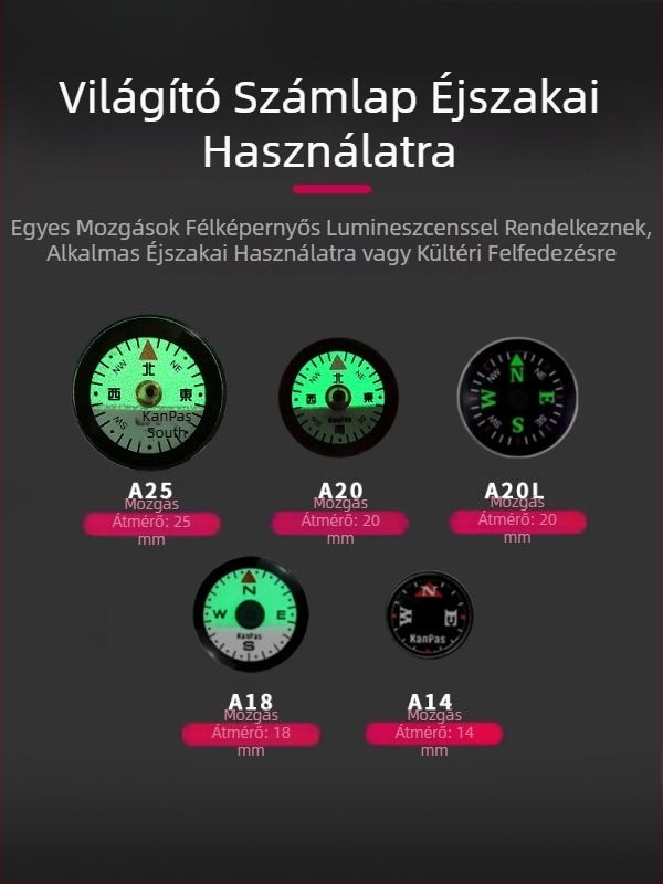 DIY mini iránytű készlet — hordozható, könnyű kültéri kiegészítő