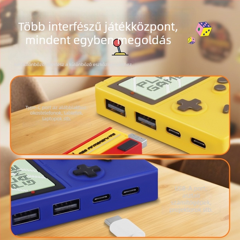 Beanlieve 131SC USB-C hub, legfeljebb 4 porttal, USB 2.0 adatátvitel 480 Mbps-ig, külső áramforrás nélkül
