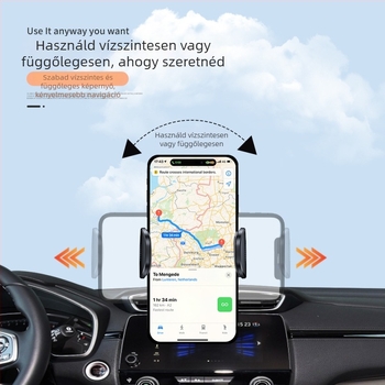 Autótelefon-tartó a szellőzőnyíláson, rezgésmentes, 3 másodperces gyors felhelyezés, műszerfalhoz illeszkedő, logó gravírozás támogatott