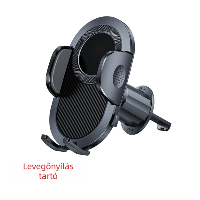 Autótelefon-tartó a szellőzőnyíláson, rezgésmentes, 3 másodperces gyors felhelyezés, műszerfalhoz illeszkedő, logó gravírozás támogatott