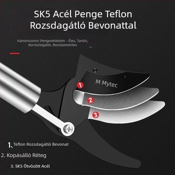 Hosszú nyelű metszőolló magas ágakhoz és gyümölcsfákhoz