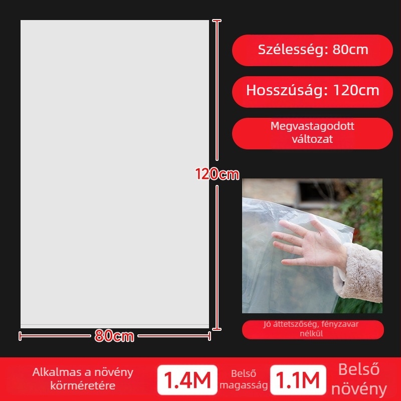 Téli növényi védőfedél – átlátszó műanyag izolációs borítás gyümölcsfákhoz, zöld növényekhez és virágokhoz (por- és vízálló, fagyálló) – Living Together