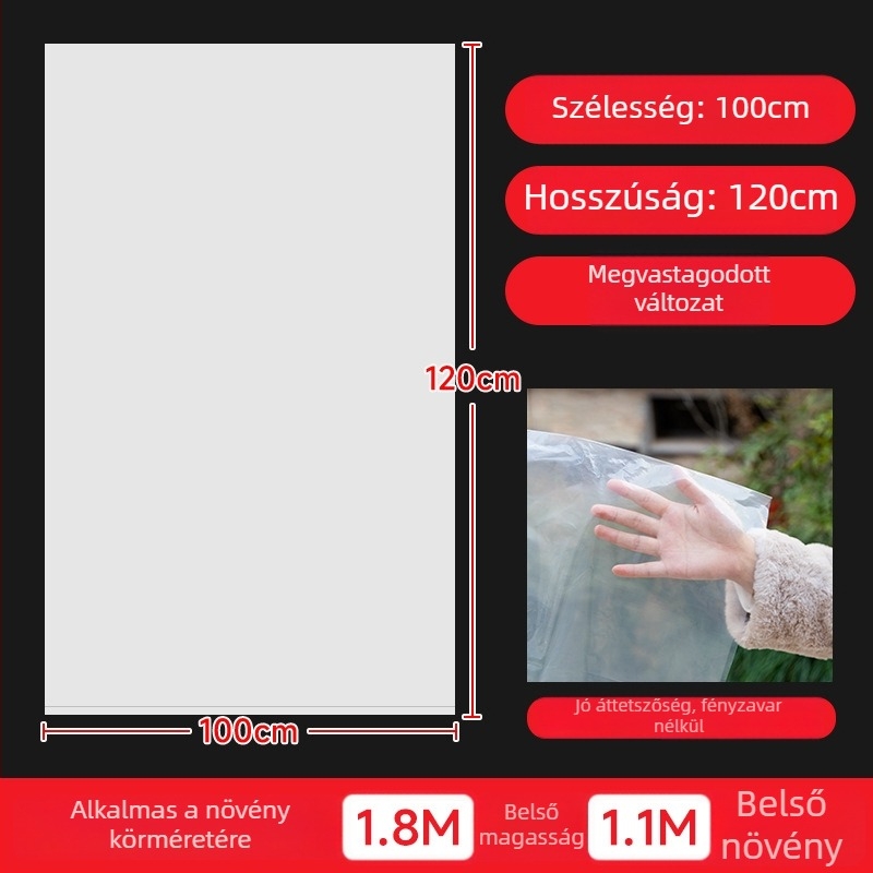 Téli növényi védőfedél – átlátszó műanyag izolációs borítás gyümölcsfákhoz, zöld növényekhez és virágokhoz (por- és vízálló, fagyálló) – Living Together