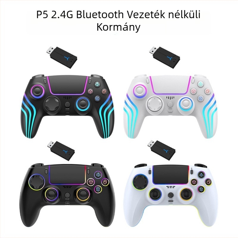 P5 vezeték nélküli játékkontroller SZ-5003G/SZ-5005G – USB interfész, vezeték nélküli kapcsolat, kompatibilis P5, Switch, PC, Mac, Steam Deck