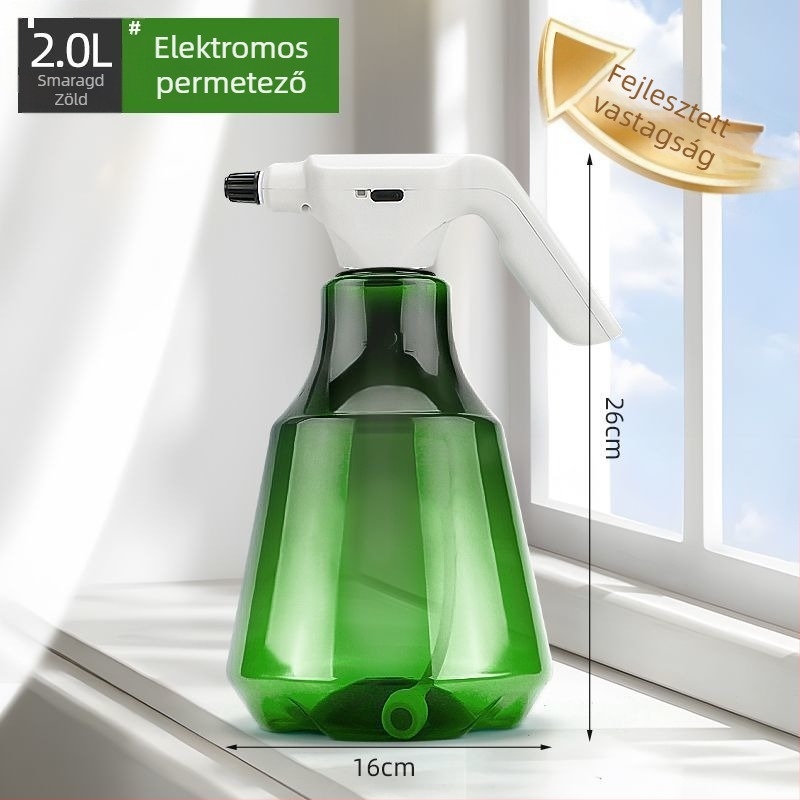 Műanyag kettős funkciójú öntözőpalack, háztartási kertészkedéshez