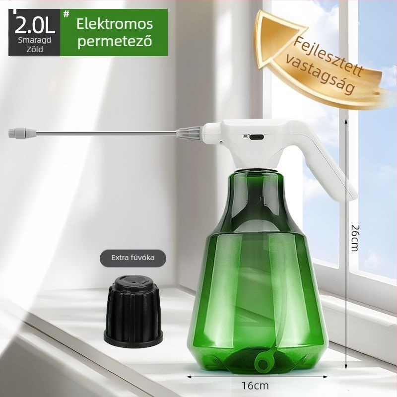 Műanyag kettős funkciójú öntözőpalack, háztartási kertészkedéshez