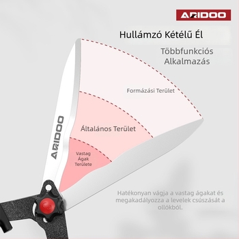 Kerti metszoolló — AI Rui Shield; magas széntartalmú acél; teflon bevonat; súly 2