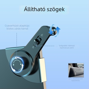 Autós telefontartó gravitációs rögzítéssel, légcsatornára klipszelhető, univerzális, minimalist dizájn