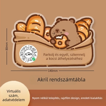 Parkoló szám tábla - műanyag, rejtett típus, testreszabás nélküli
