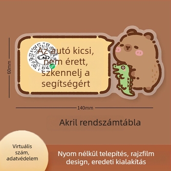 Parkoló szám tábla - műanyag, rejtett típus, testreszabás nélküli