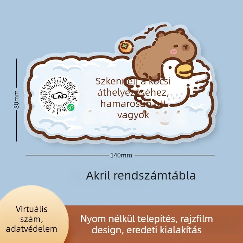 Parkoló szám tábla - műanyag, rejtett típus, testreszabás nélküli