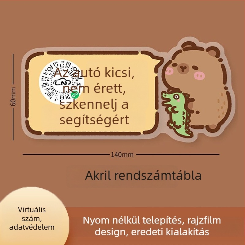 Parkoló szám tábla - műanyag, rejtett típus, testreszabás nélküli