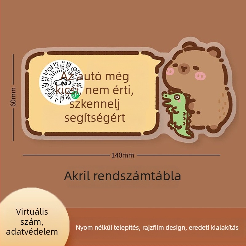 Parkoló szám tábla - műanyag, rejtett típus, testreszabás nélküli
