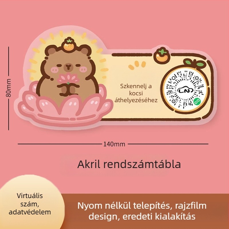 Parkoló szám tábla - műanyag, rejtett típus, testreszabás nélküli