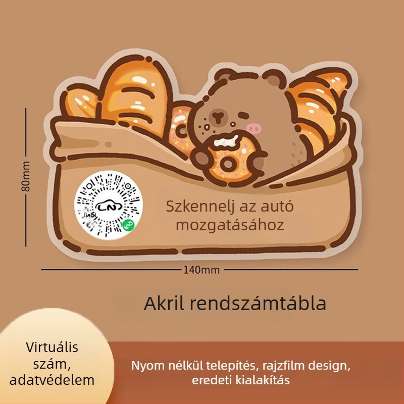 Parkoló szám tábla - műanyag, rejtett típus, testreszabás nélküli