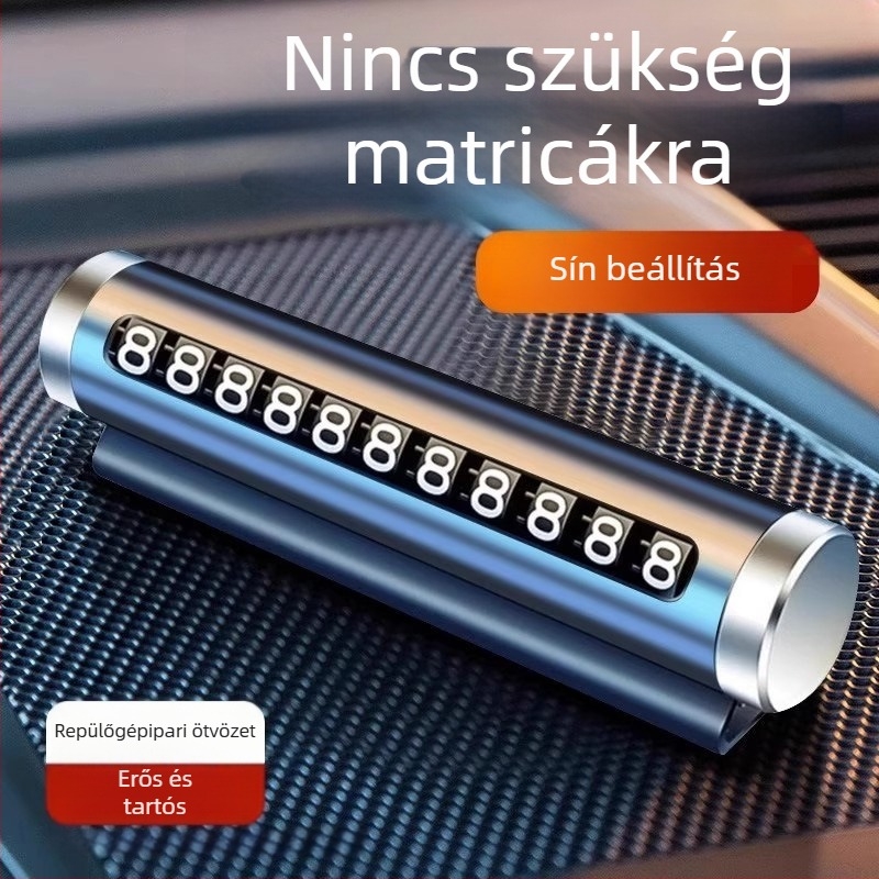 Átmeneti parkolási számtábla állítható telefonszám kijelzővel; fém kivitel; márka Strength; jármű mozgatására
