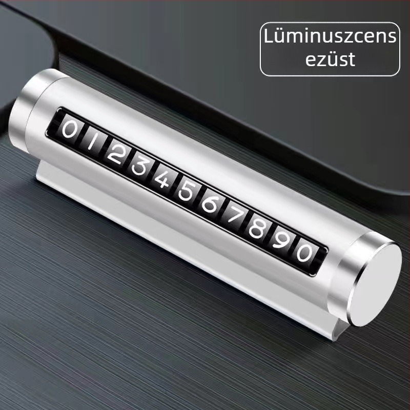 Átmeneti parkolási számtábla állítható telefonszám kijelzővel; fém kivitel; márka Strength; jármű mozgatására