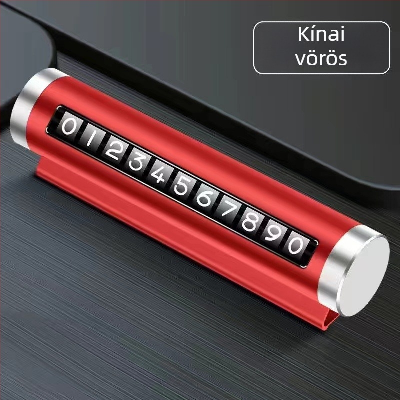 Átmeneti parkolási számtábla állítható telefonszám kijelzővel; fém kivitel; márka Strength; jármű mozgatására