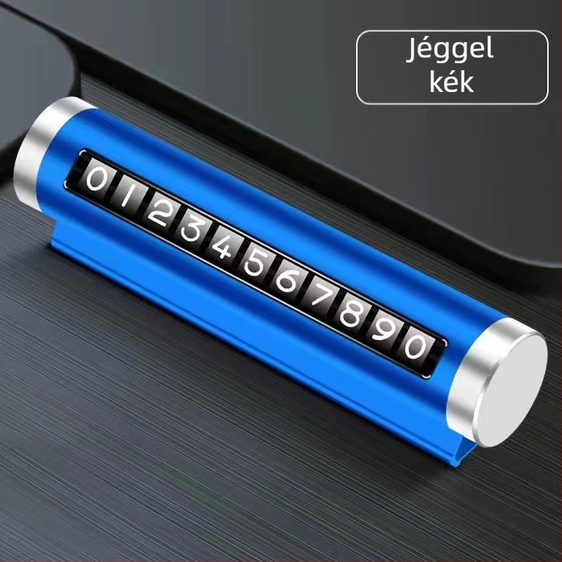Átmeneti parkolási számtábla állítható telefonszám kijelzővel; fém kivitel; márka Strength; jármű mozgatására