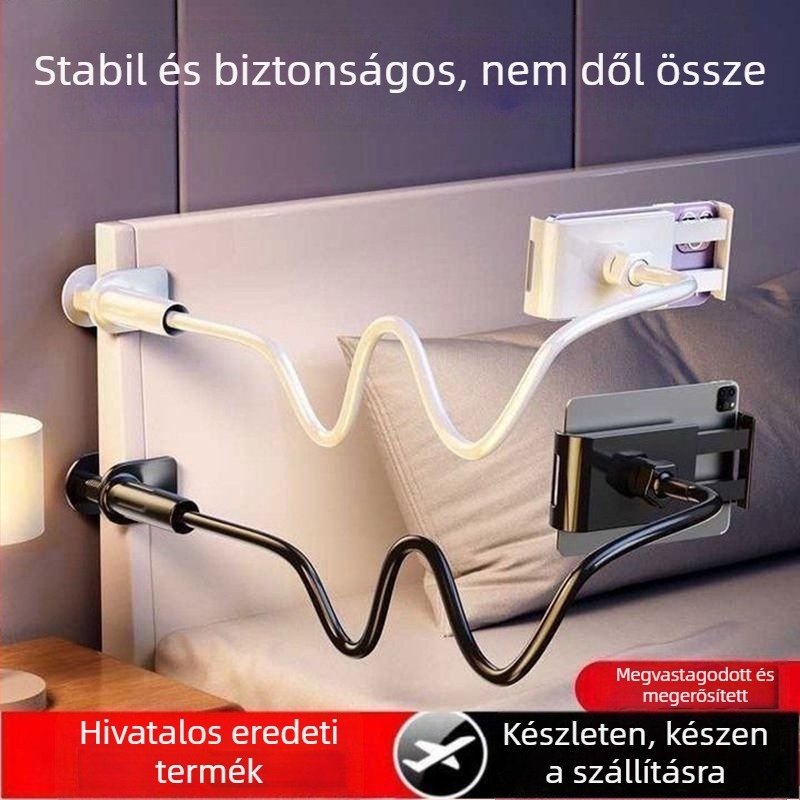 Hosszabbítható éjjeliszekrény-tartó telefonhoz és iPadhez – műanyag, IP-stílus, ágyban és kollégiumban használatra