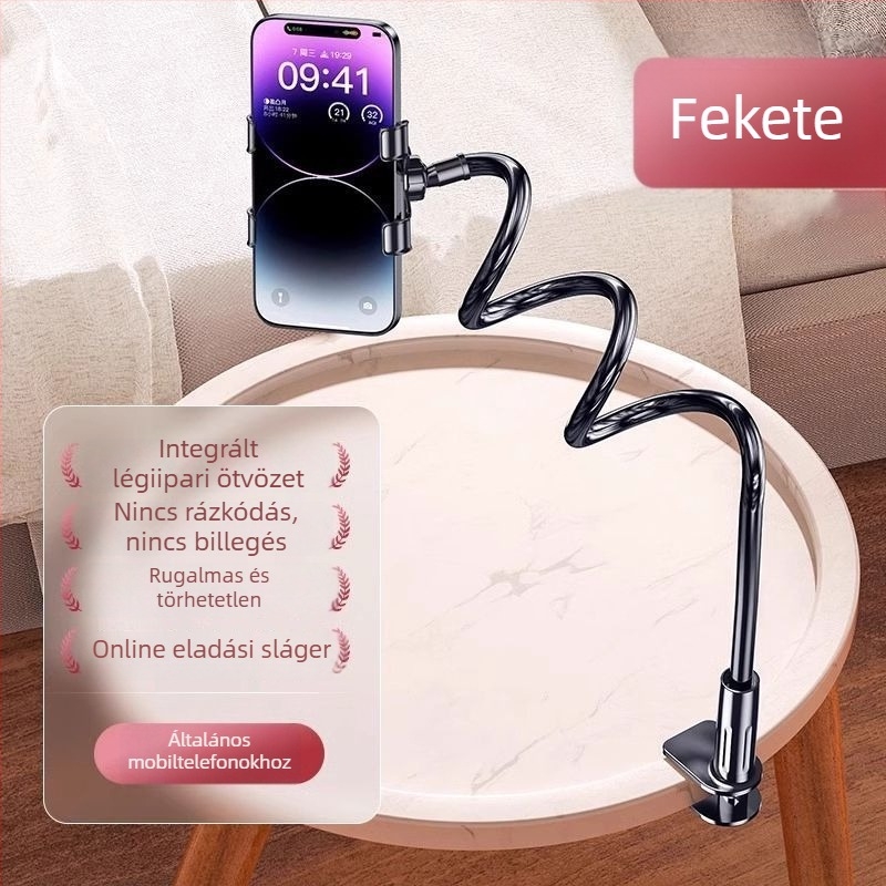Hosszabbítható éjjeliszekrény-tartó telefonhoz és iPadhez – műanyag, IP-stílus, ágyban és kollégiumban használatra