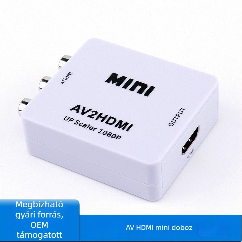 AV–HDMI videóátalakító játékkonzolokhoz, 1080P, Minden rendszerrel kompatibilis, Távoli felébredés, Energiakezelés