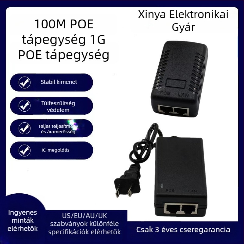 PoE tápegység modul felügyeleti kamerákhoz, 48V, vezeték nélküli AP-híd adapter, külön offline tápegység, verzió V05