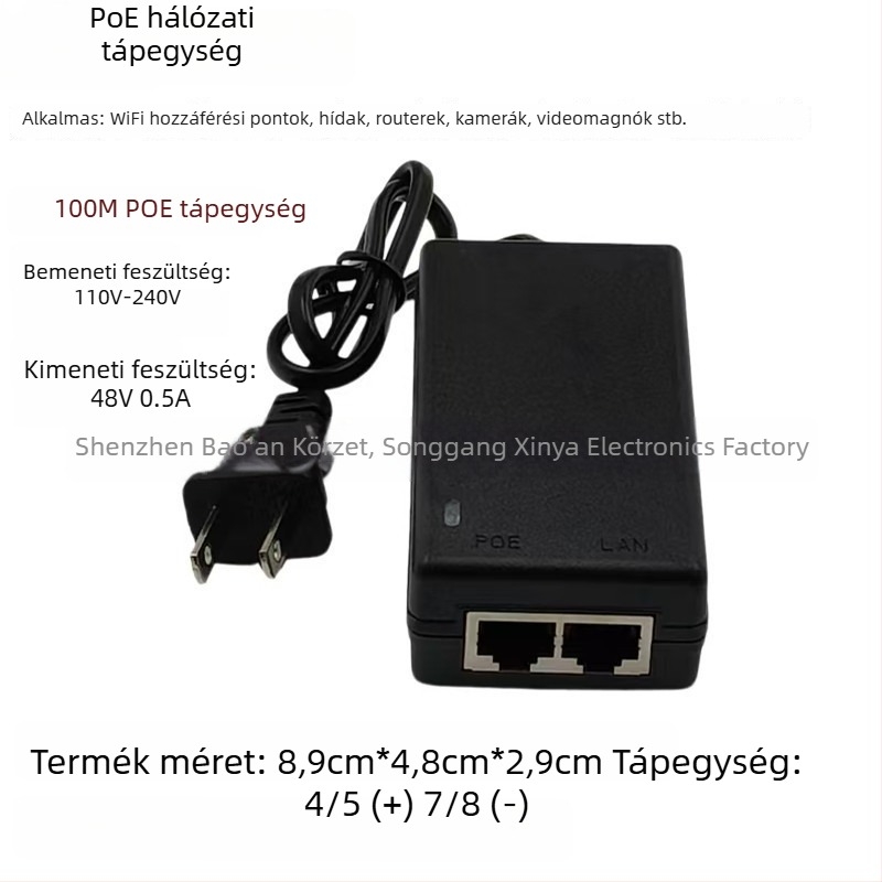 PoE tápegység modul felügyeleti kamerákhoz, 48V, vezeték nélküli AP-híd adapter, külön offline tápegység, verzió V05