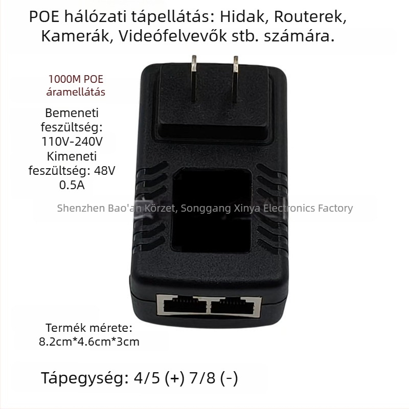 PoE tápegység modul felügyeleti kamerákhoz, 48V, vezeték nélküli AP-híd adapter, külön offline tápegység, verzió V05