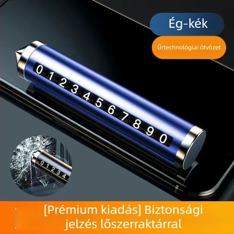 Rejtett autós eszköz – ablakbetörő és a rendszám/telefon díszítő elem, vészhelyzeti parkolási kalapács (Márka: Neck strength; Anyag: Egyéb; Eredet: Yiwu; Típus: Rejtett; Modell: Egyéb)