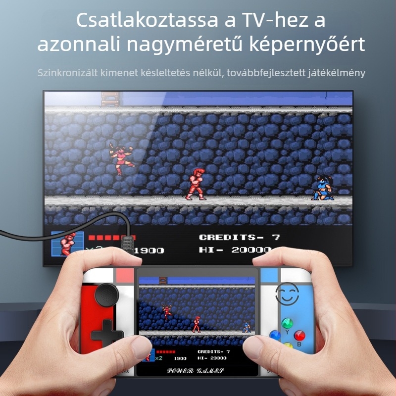 D41 hordozható játékkonzol beépített energiaforrással, 2 az 1-ben nosztalgikus retro játék