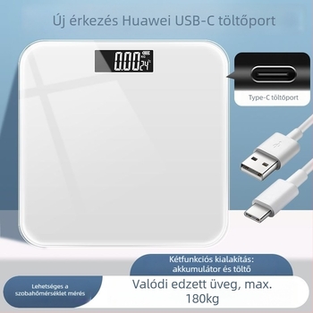 Felnőtteknek szóló elektronikus mérleg – újratölthető, pontos, otthoni vagy kollégiumi használatra