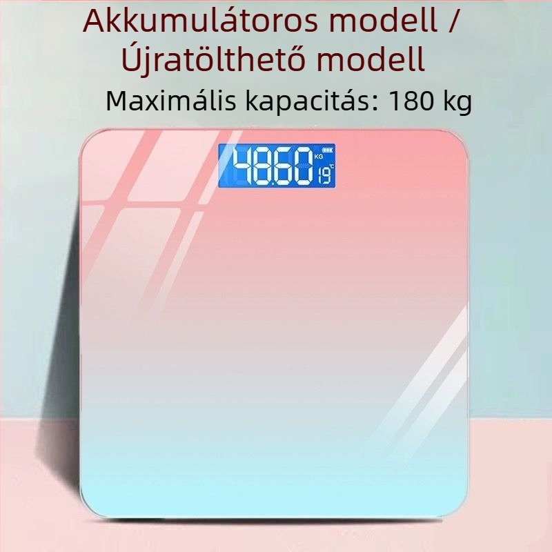 Háztartási digitális testtömeg-mérleg – pontos, intelligens egészségmérleg USB töltéssel