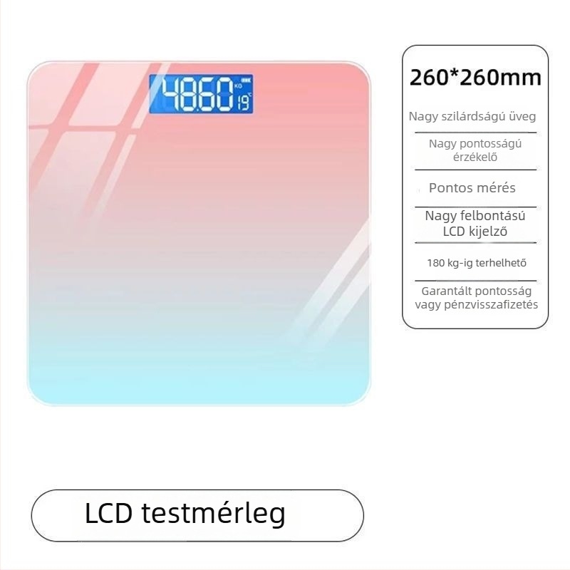 Háztartási digitális testtömeg-mérleg – pontos, intelligens egészségmérleg USB töltéssel