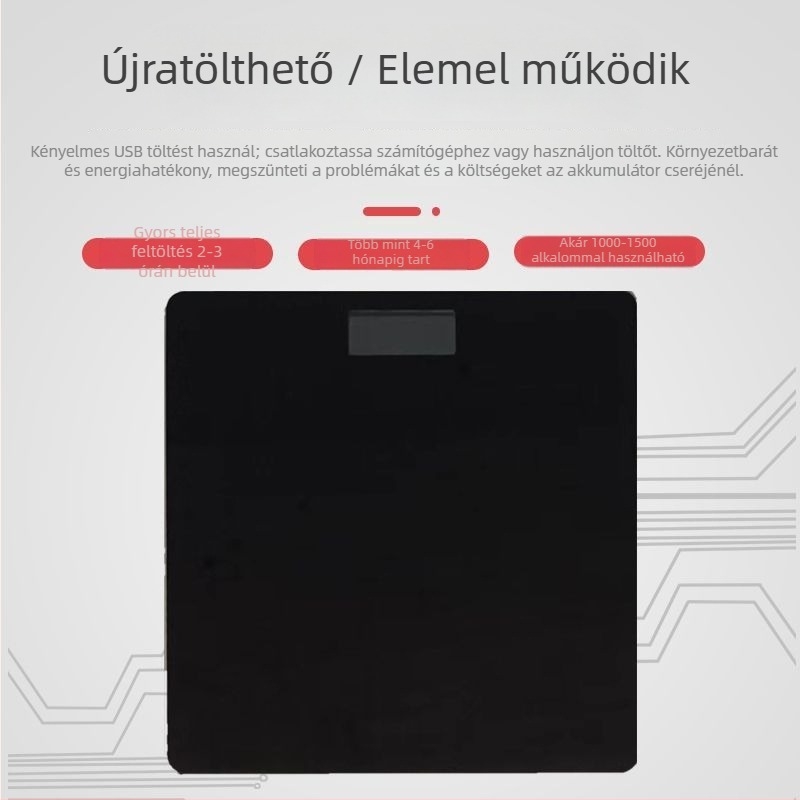 Elektronikus súlymérleg – nagy pontosság, tartós, felnőtteknek (egyszerű kivitel)