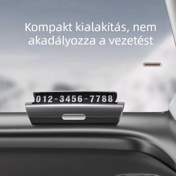Autóhoz ideiglenes parkolótábla – rejtett stílus, műanyag test, éjjeli fény, logó nyomtatás elérhető