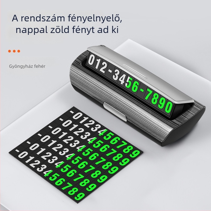 Autó ideiglenes parkolási tábla, műanyag, modell 1600, rejtett típus