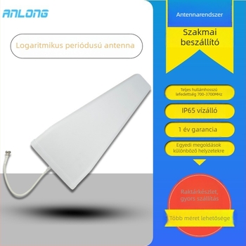 Kültéri log-periodikus irányított antenna, 10 dBi nyereség, egypolarizált, 2G/3G/4G/5G-hez