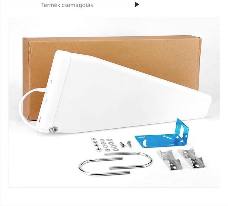 Kültéri log-periodikus irányított antenna, 10 dBi nyereség, egypolarizált, 2G/3G/4G/5G-hez