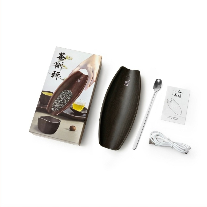 DH-C03 teás mérleg, kapacitás 500 g, pontosság 0,1 g, USB töltés, ABS+fém