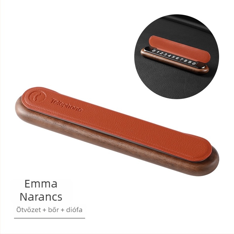 Fából készült ideiglenes parkolási jelzőtábla, flip-cover modell; márka ms; testre szabható logóval; licencelt magáncímke