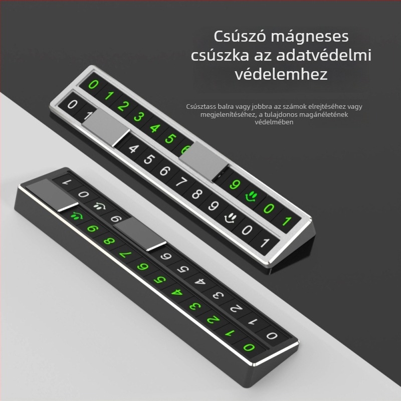 Xunhao rejtett ideiglenes parkolólemez, fém, modell XH-TC105, licenselt magáncímke